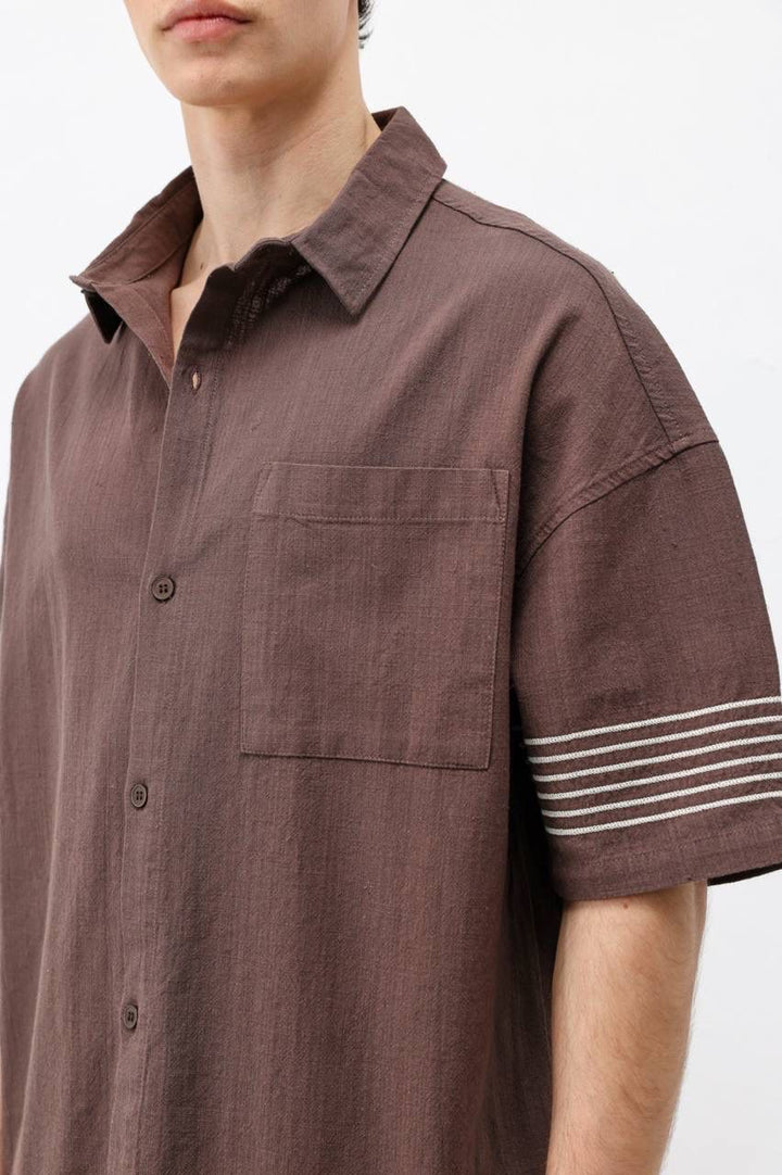 Vamos Short Sleeve Set in Brown