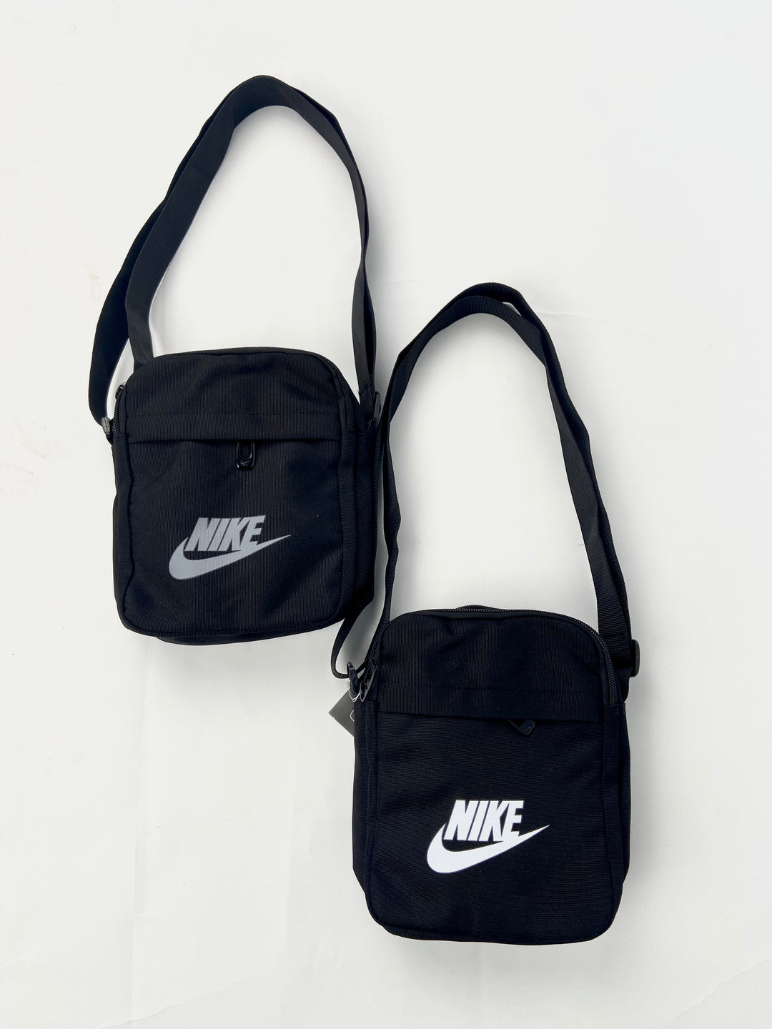 Nike cross bag with slogan in grey