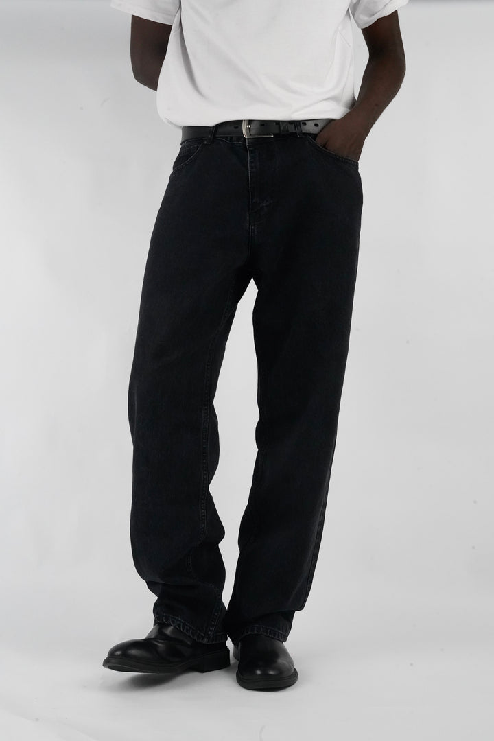 Difransel baggy fit jeans in Dry Black