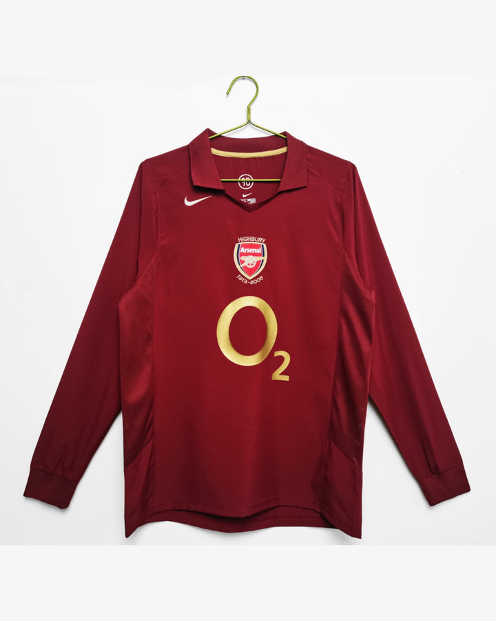 05-06 Arsenal Home Long Sleeve Retro Jersey/05-06