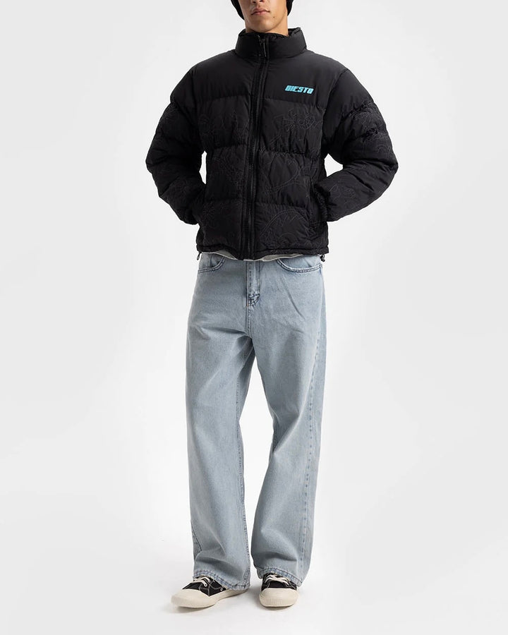 Giesto Washed Baggy Jeans in Blue