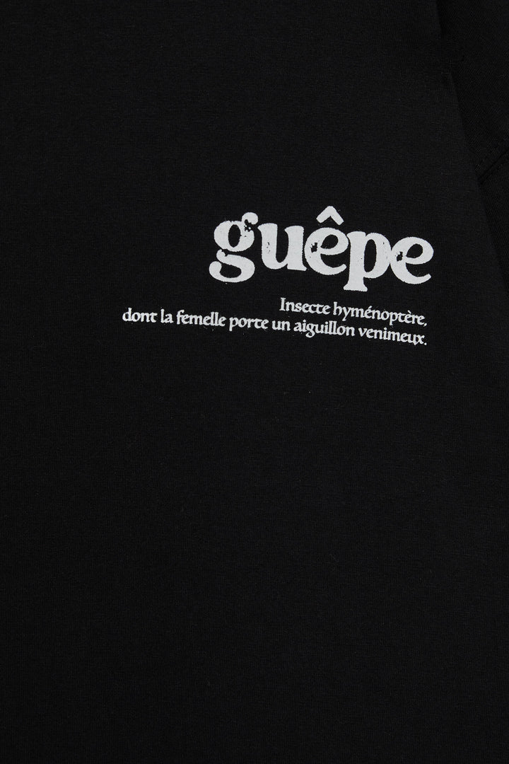 Garm Island Bee Backprint T-shirt in black