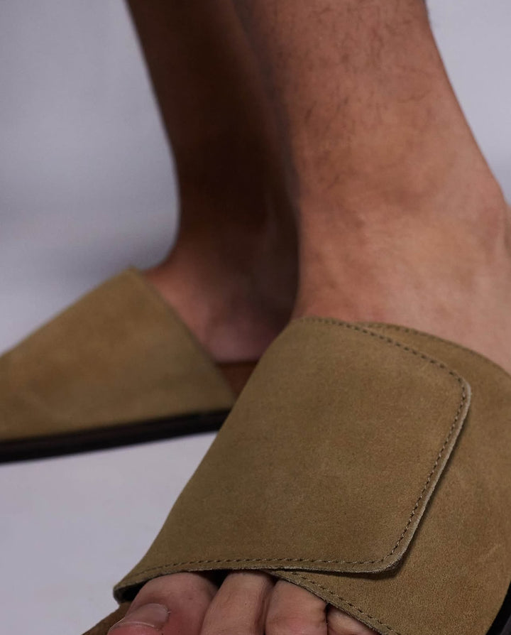 Ruizustock Cork Sandal Slippers in khaki