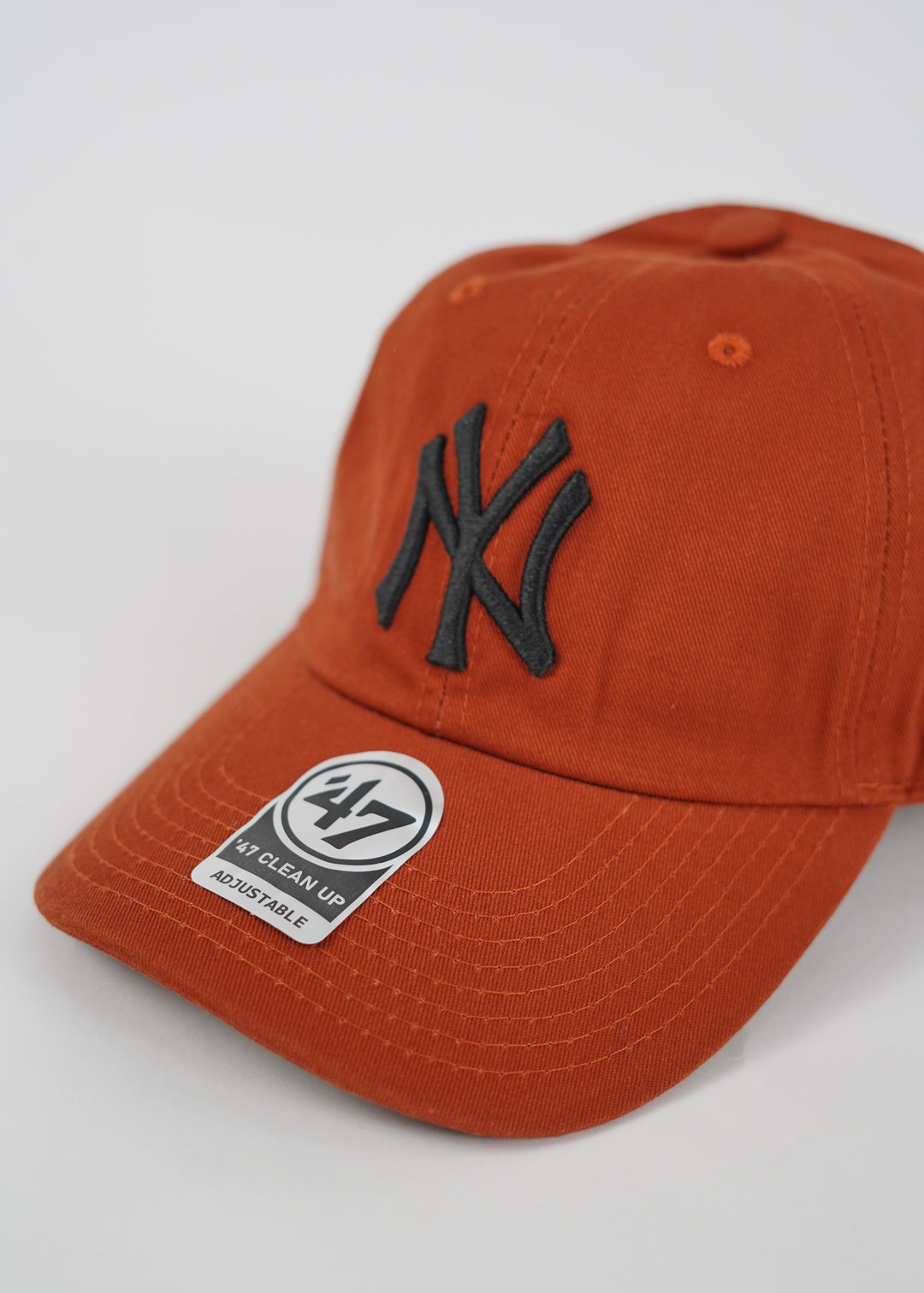 NY Baseball Adjustable Cap in Burnt Orange