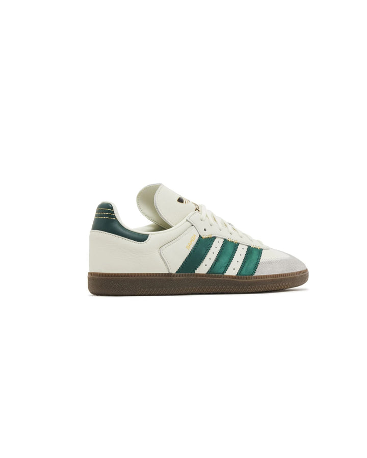Adidas OG Ivory Collegiate Samba Trainers in Green