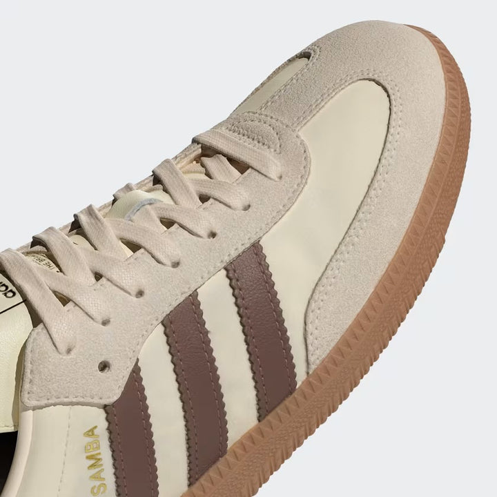 Adidas OG Ivory Collegiate Samba Trainers in Clay Strata