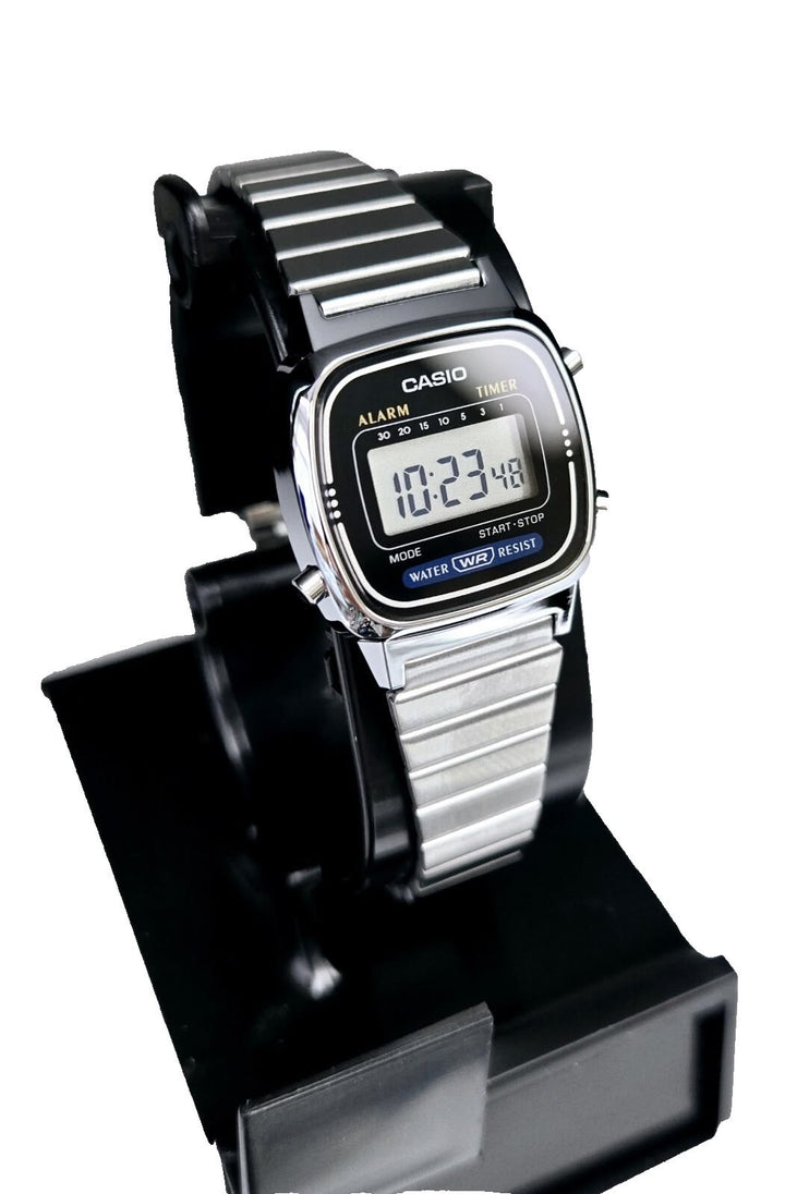 Casio LA670WGA wrist watch in silver