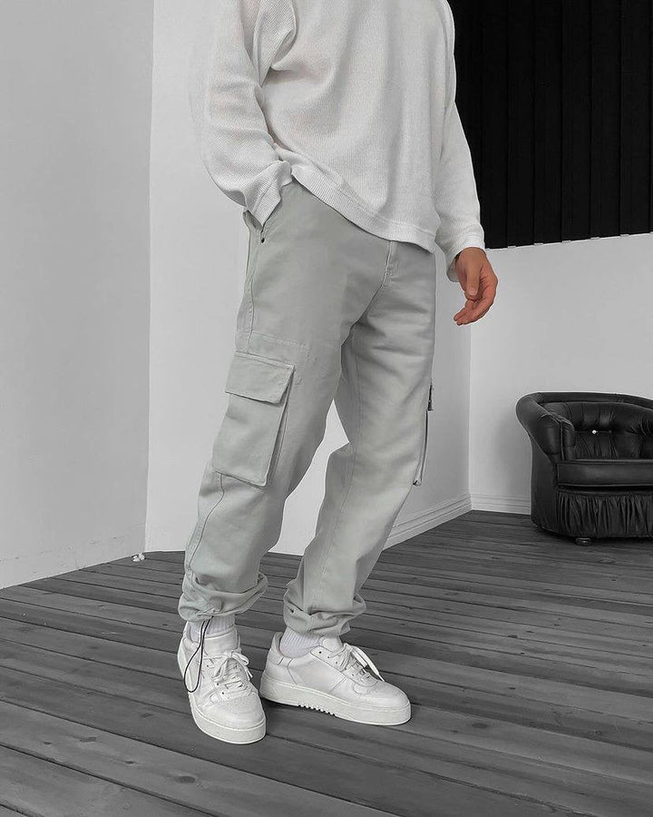 Difransel banan cargo pants in grey