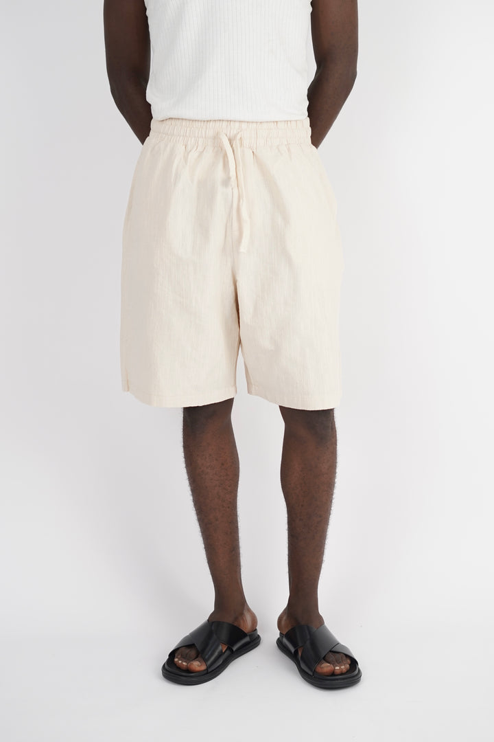 Vamos Linen Shorts in Beige