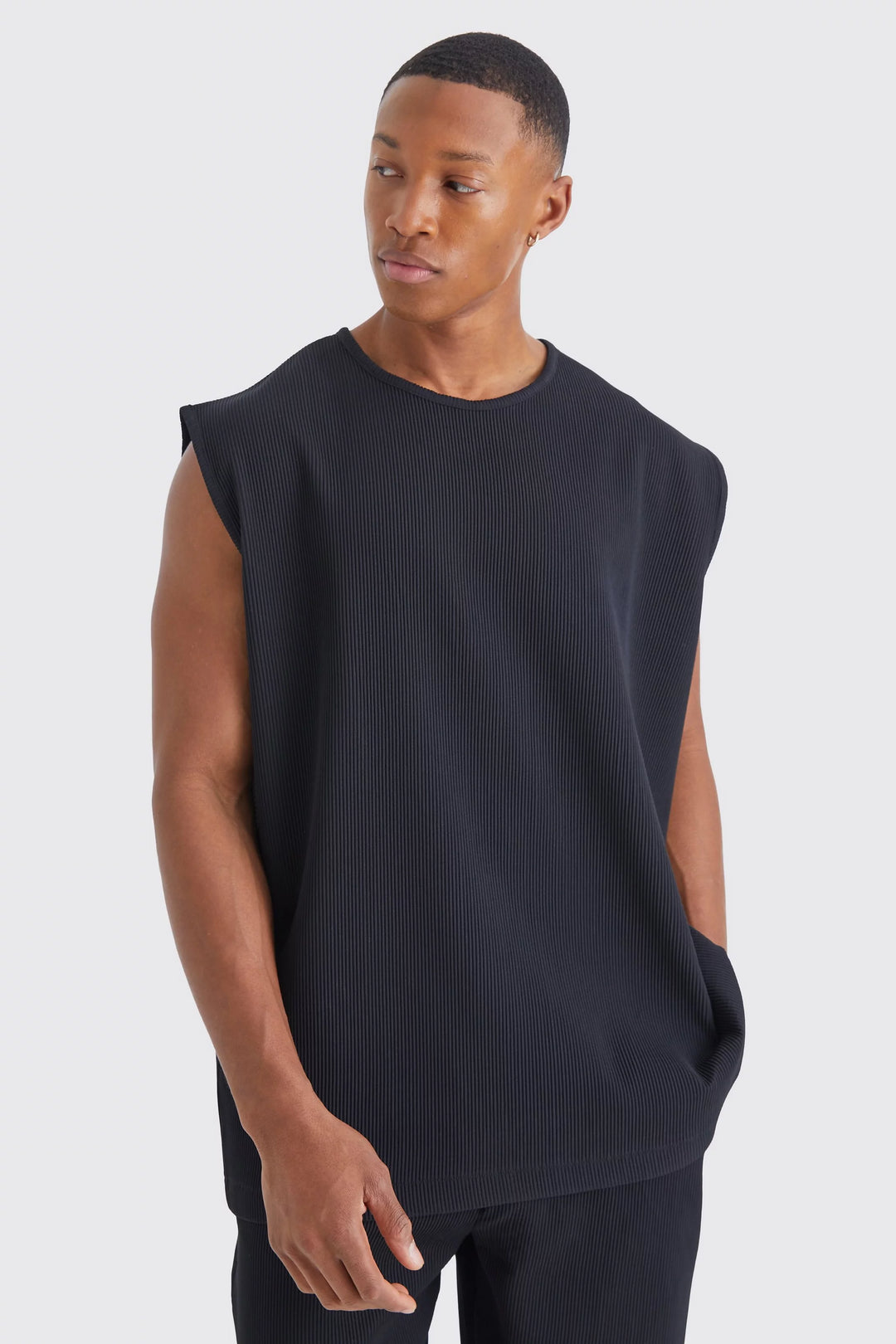 BOOHOOMAN PLEATED TANK