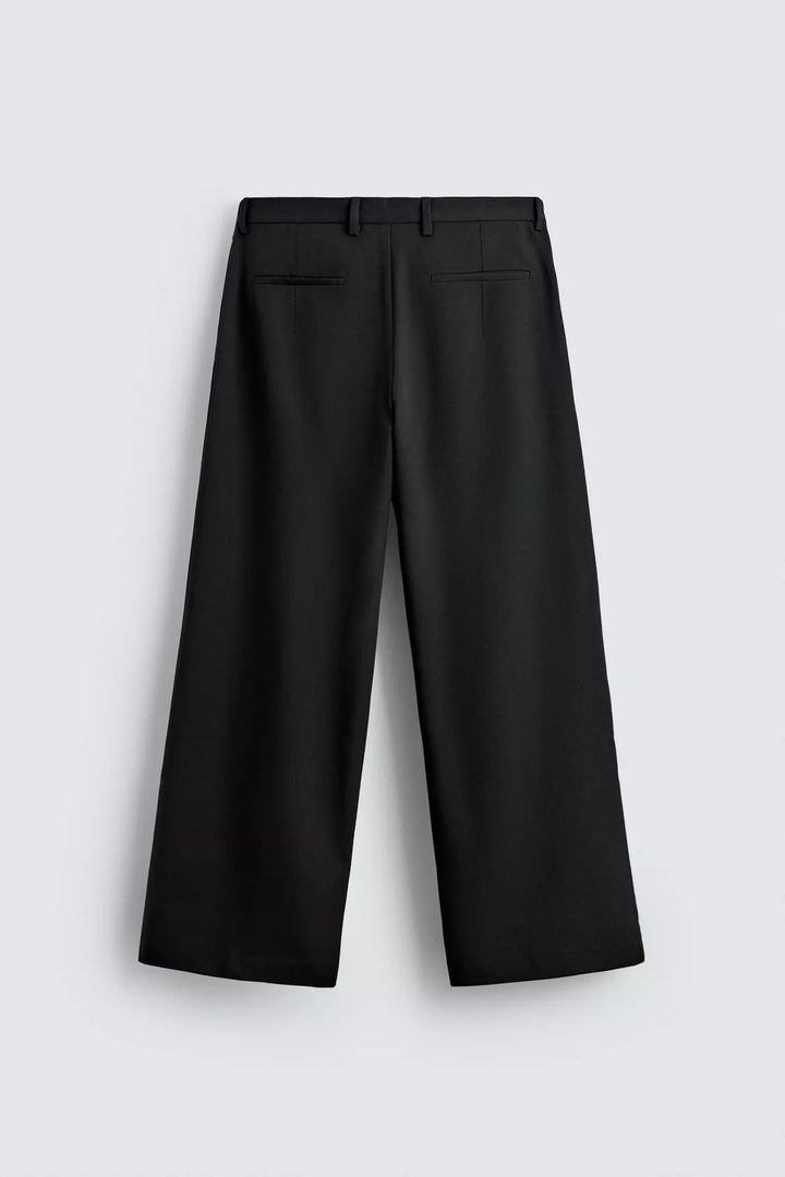 Garm Island Pleated Wide Leg Pants in Black