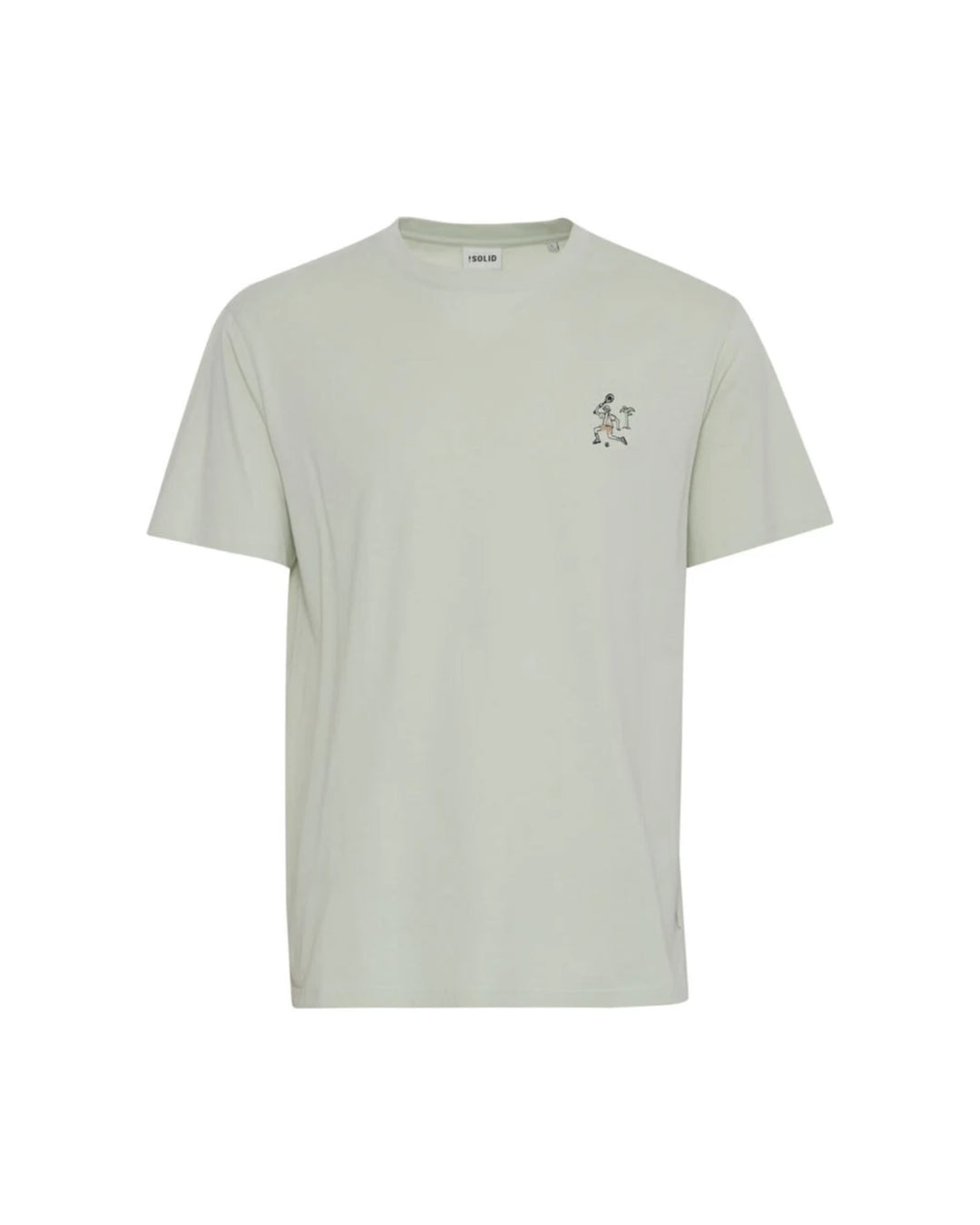 Solid embroidery T-shirt in mint