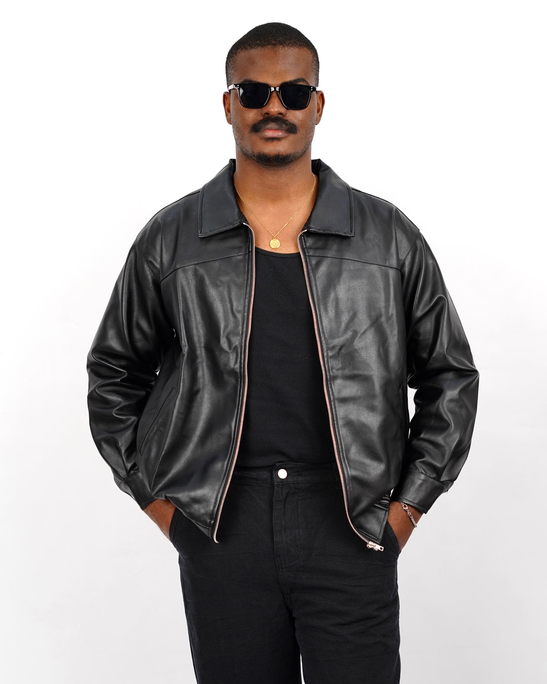 Leather jacket in Black