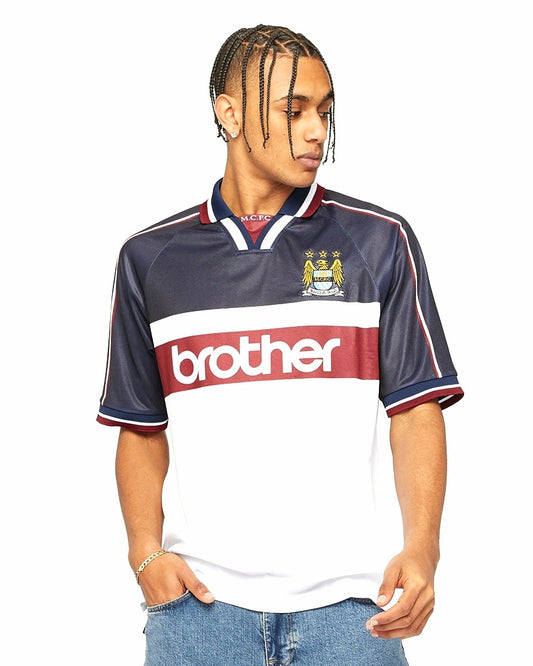 Manchester City 1998 T-shirt Away Retro Jersey in white