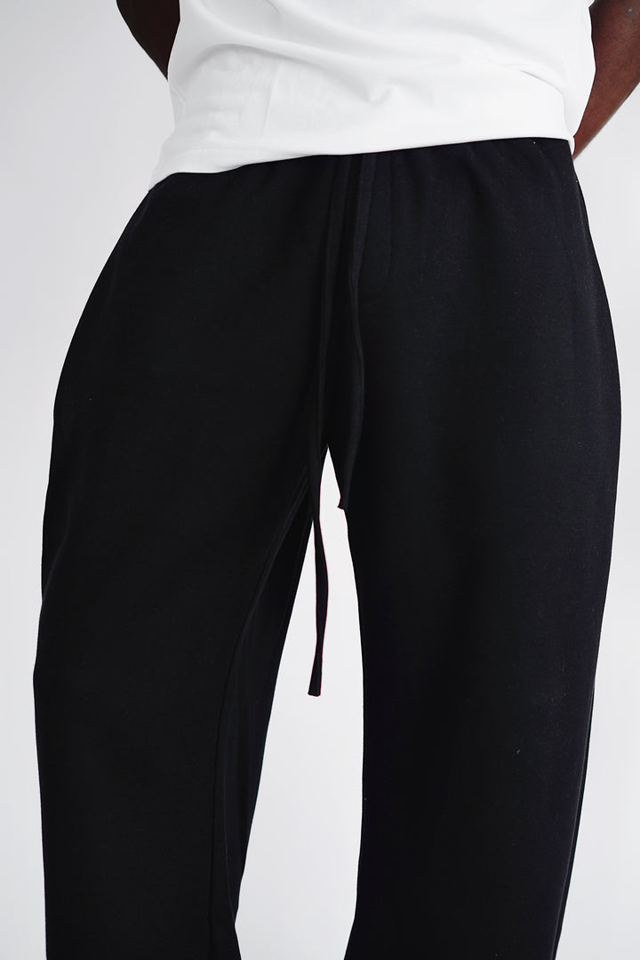 Garm Island Hakama Wide Leg Sweatpants in Black