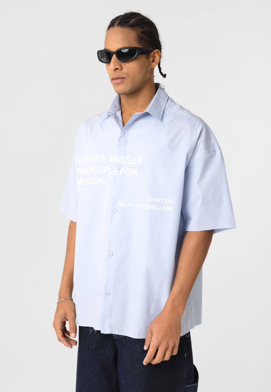 Essence of Life Oversized Shirt in Blue