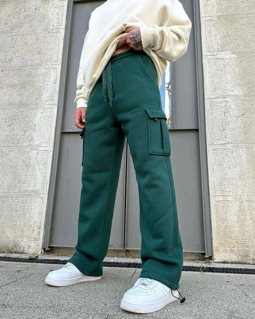 Difransel Cargo sweat pants in green
