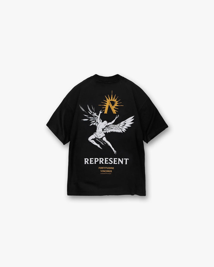 Represent Icarus T-shirt in black