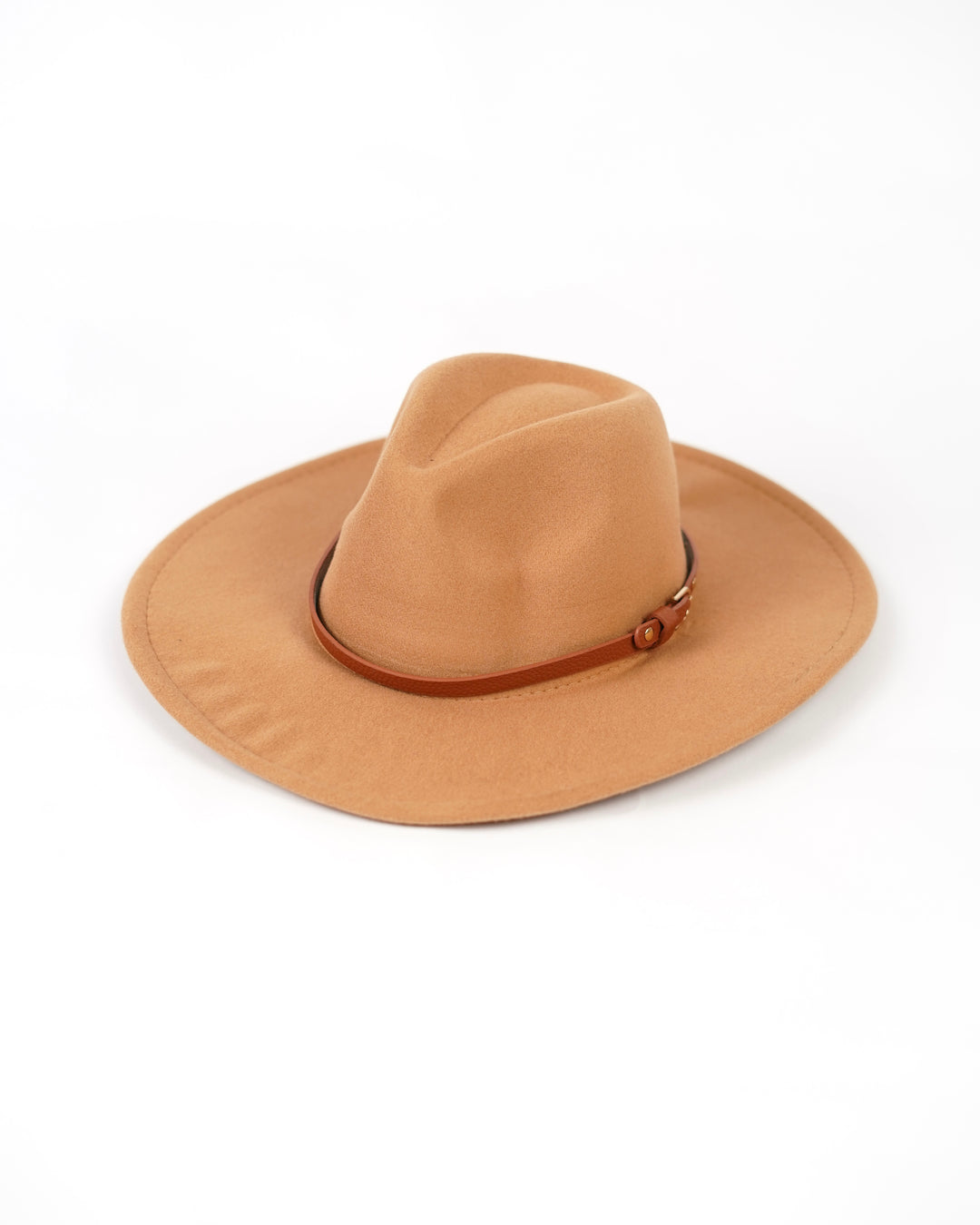 Men’s Fedora Wide Brim Hat in Brown