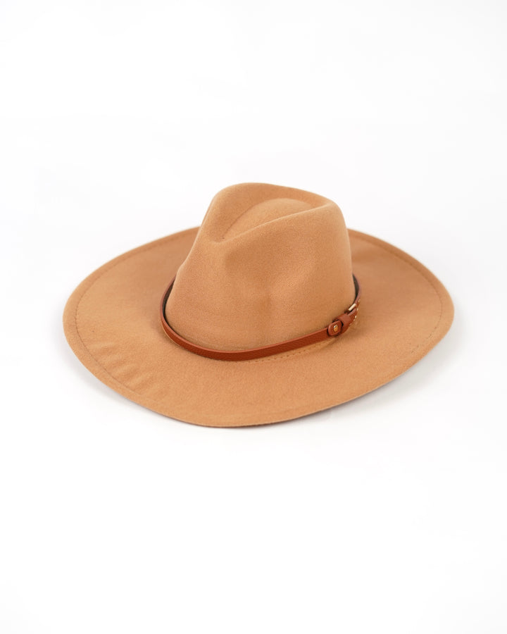 Men’s Fedora Wide Brim Hat in Brown