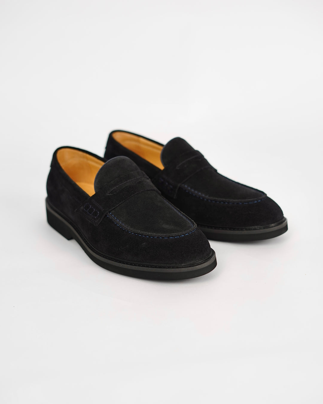 Garm Island Suede Loafers in Navy Blue