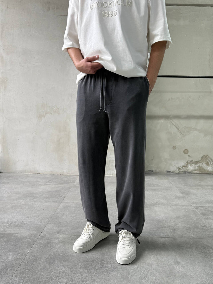 Difransel Cotton Sweatpants in Dark Grey