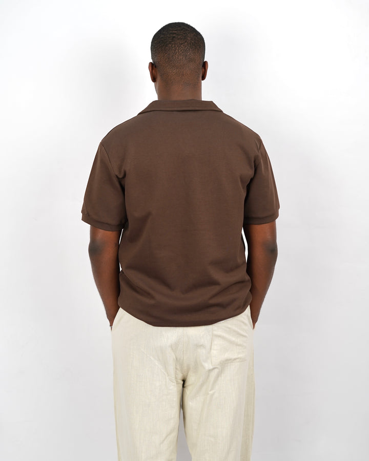 M Studios Polo Shirt in Brown