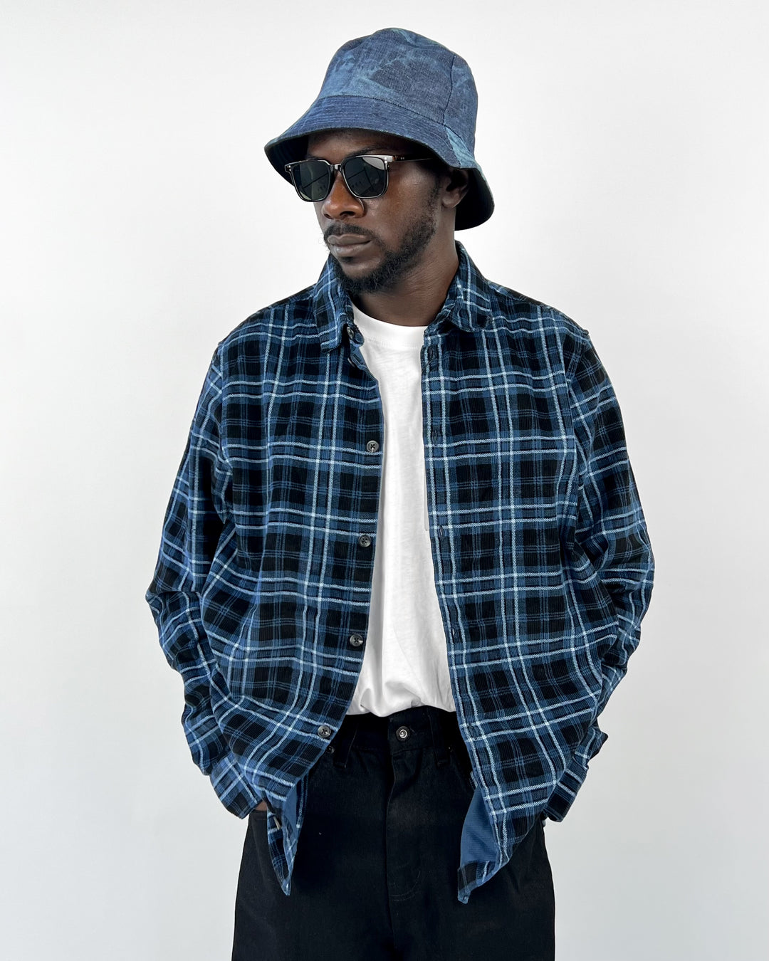 Solid Hunter Flannel shirt in blue