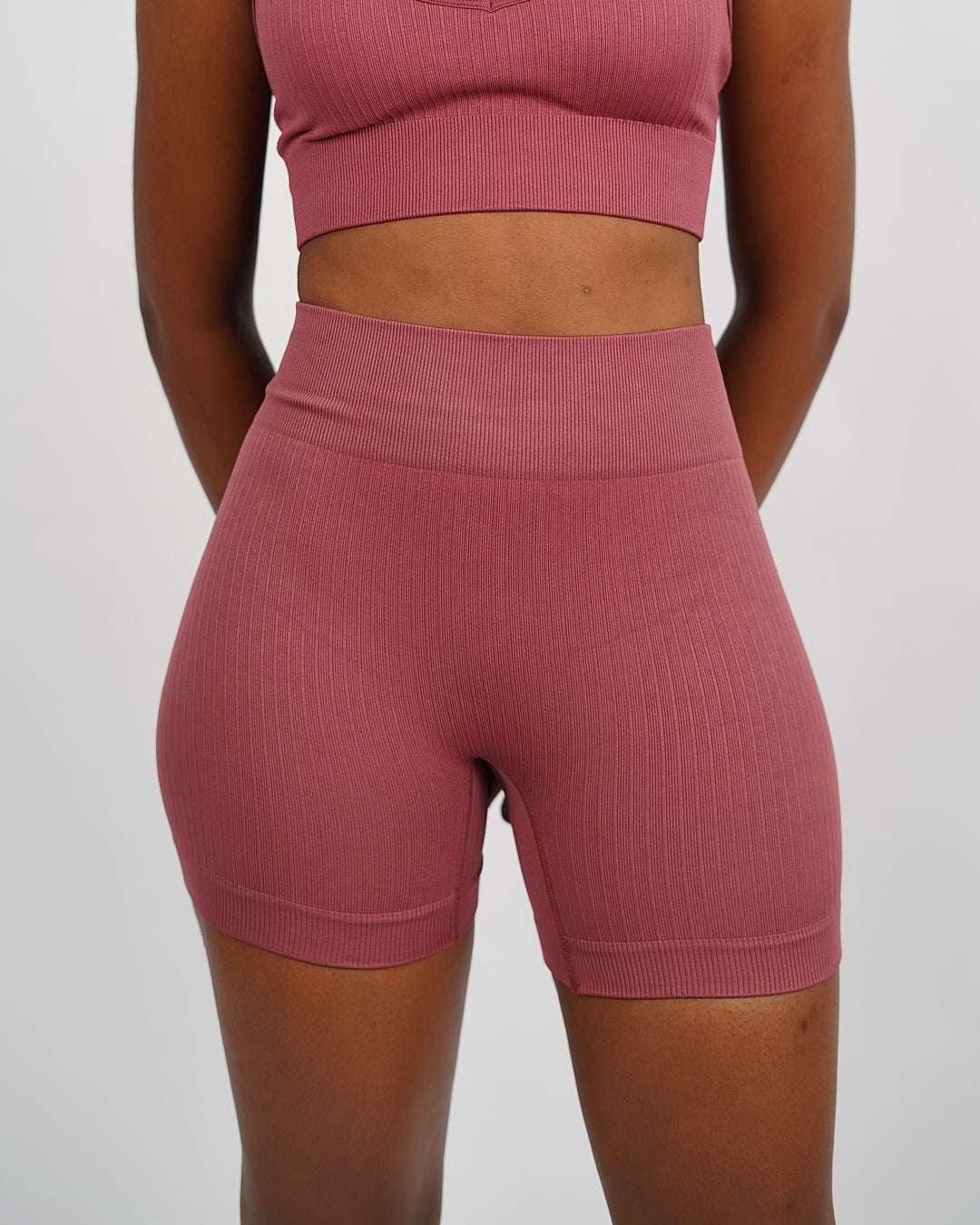 Garm Island Seamless Ribbed Shorts in magenta