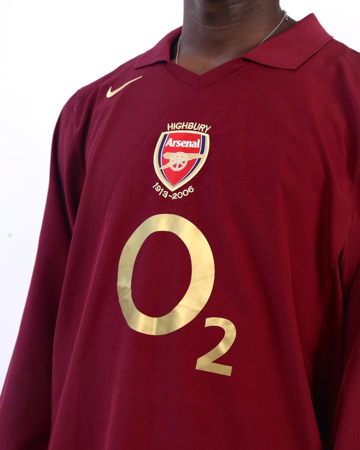 05-06 Arsenal Home Long Sleeve Retro Jersey/05-06