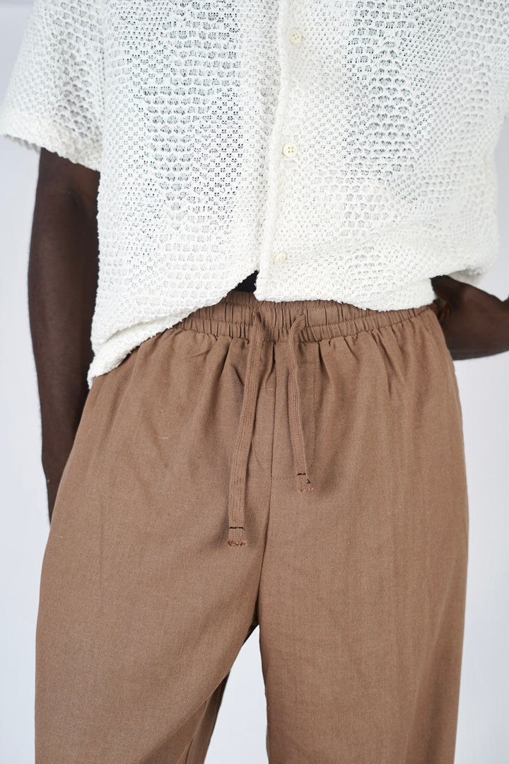 Garm Island Linen Hemp Pants in Brown