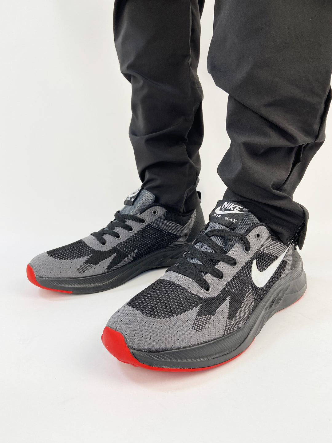Nike air max knit trainers in black&grey