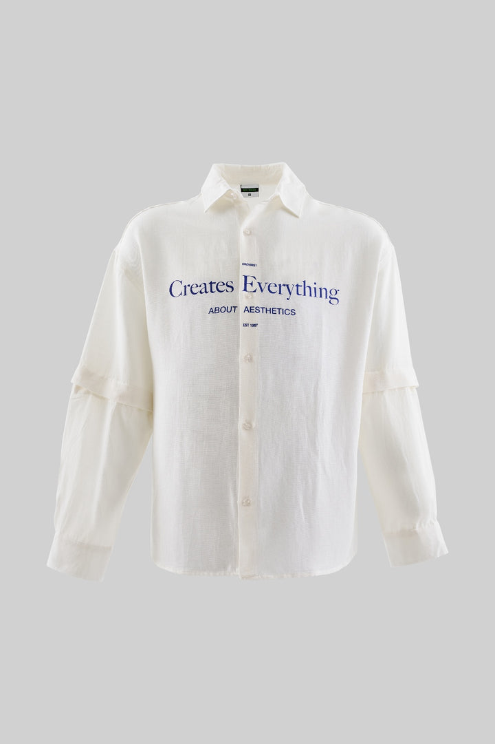 Machinist detachable Shirt in White