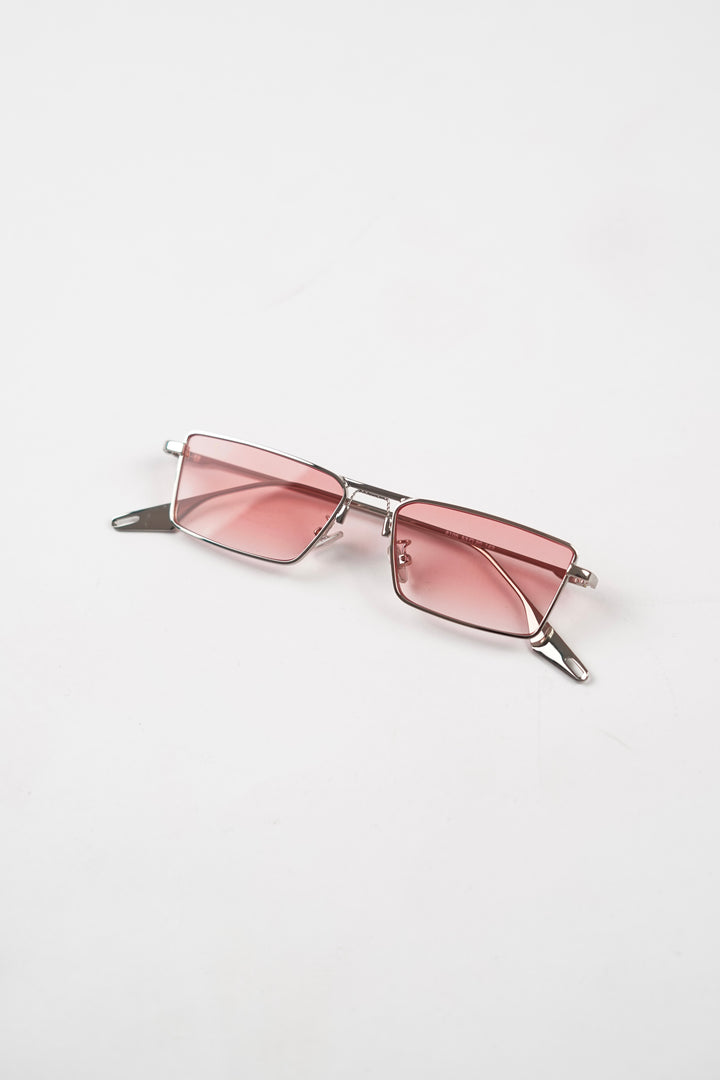 Pink zombie Lens Slim Rectangular Aviator Sun glasses