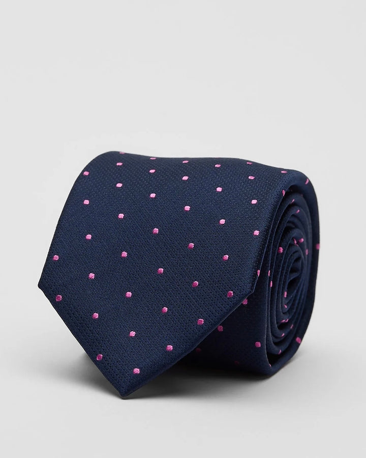 Blue & Pink dotted tie