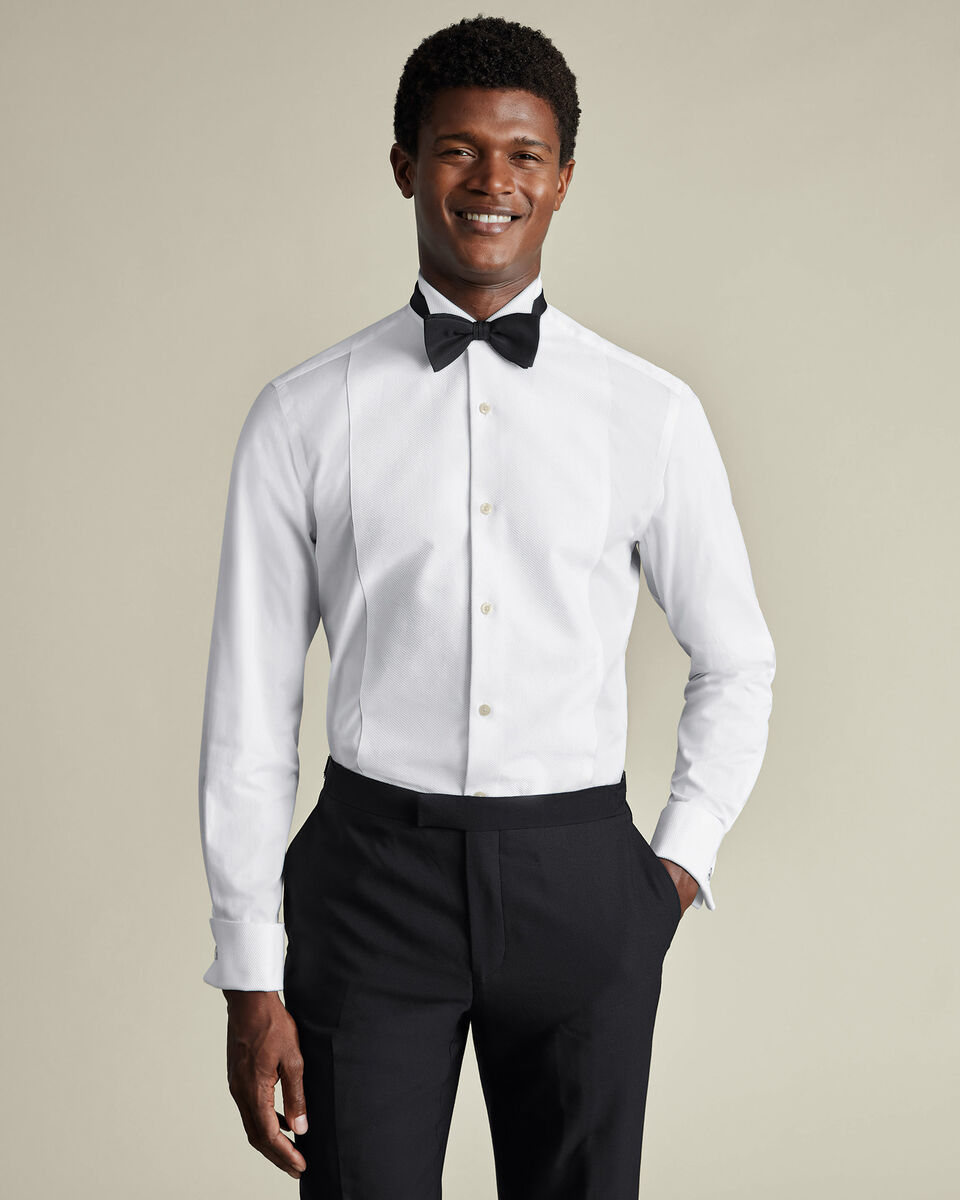 Charles Tywhitt Bib Front Wing Collar Evening Shirt - White