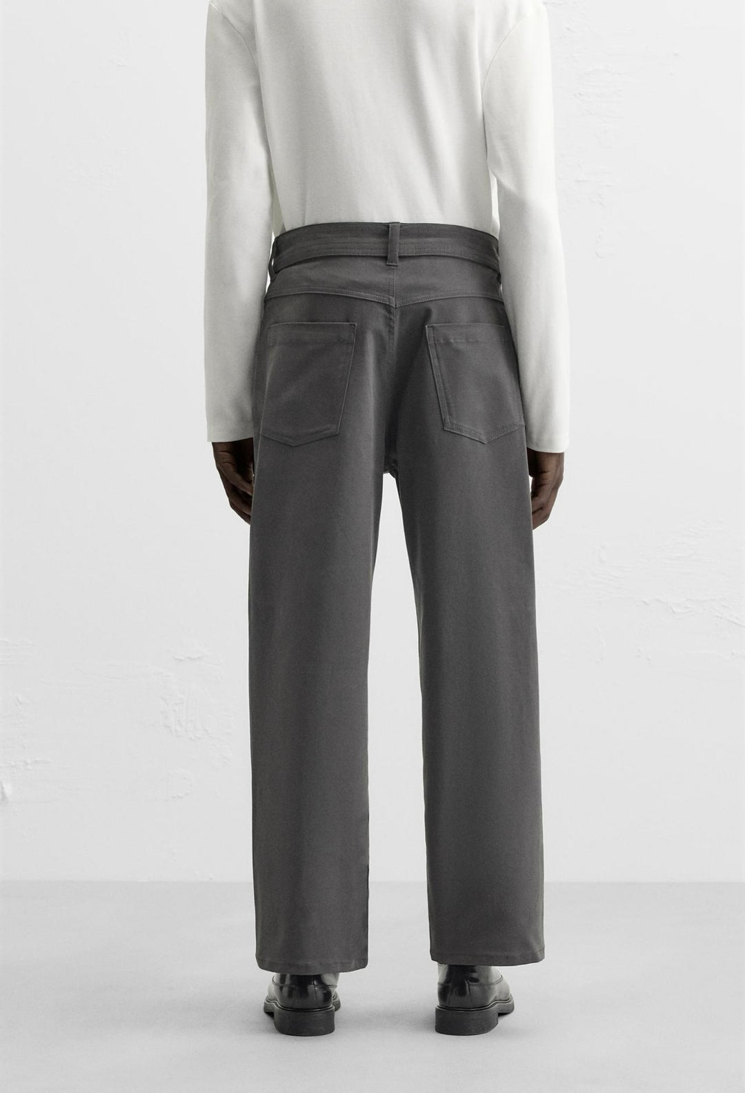 ZARA PLEATED TROUSERS WITH BELT