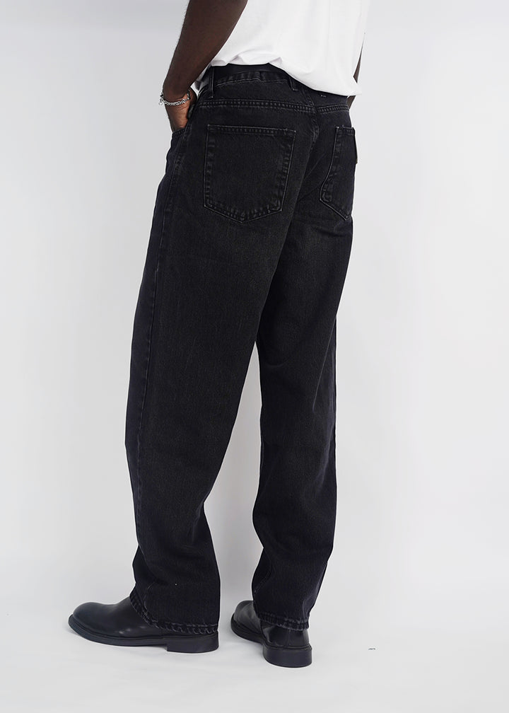 Difransel baggy fit jeans in washed black