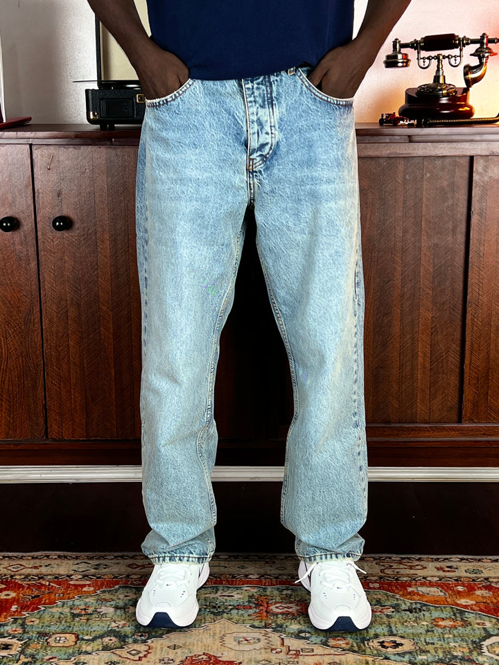 Difransel straight fit jeans in washed blue