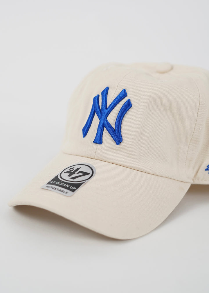 NY Baseball Adjustable Cap in Cream