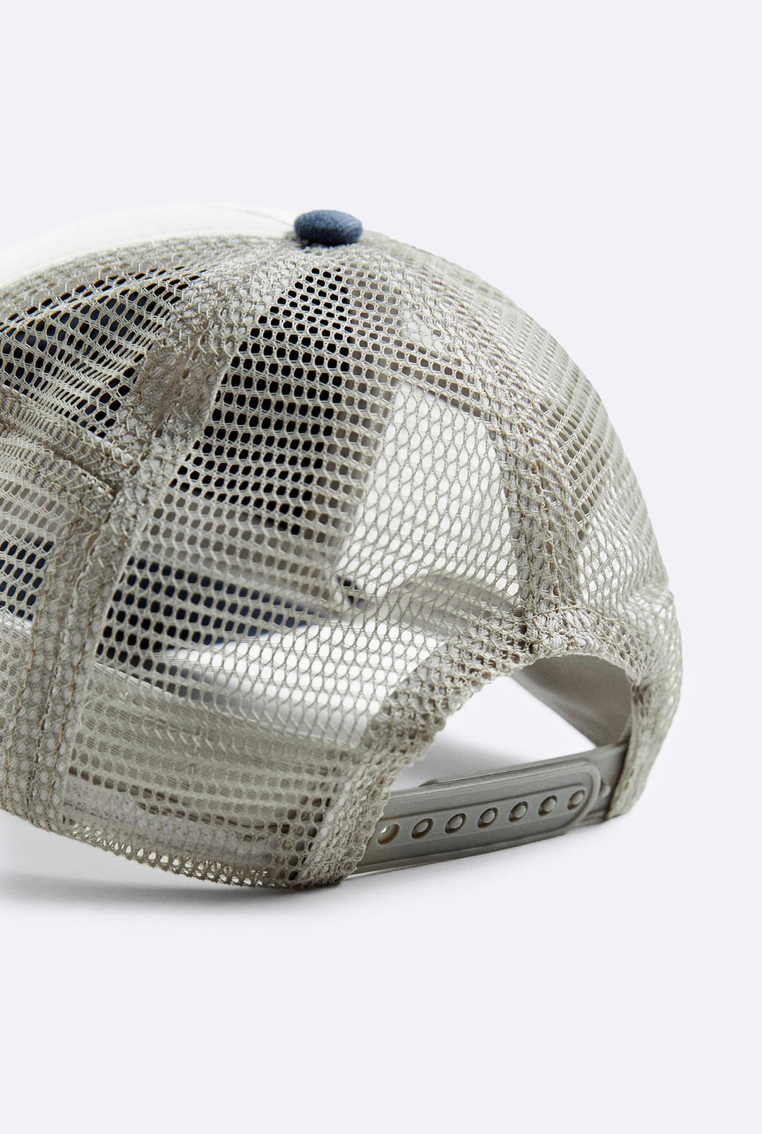 ZARA CAP WITH CONTRAST EMBROIDERY BLUE GREY