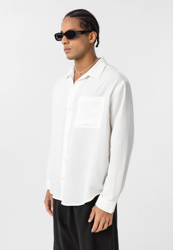 Essence of life oversized cotton shirt in white