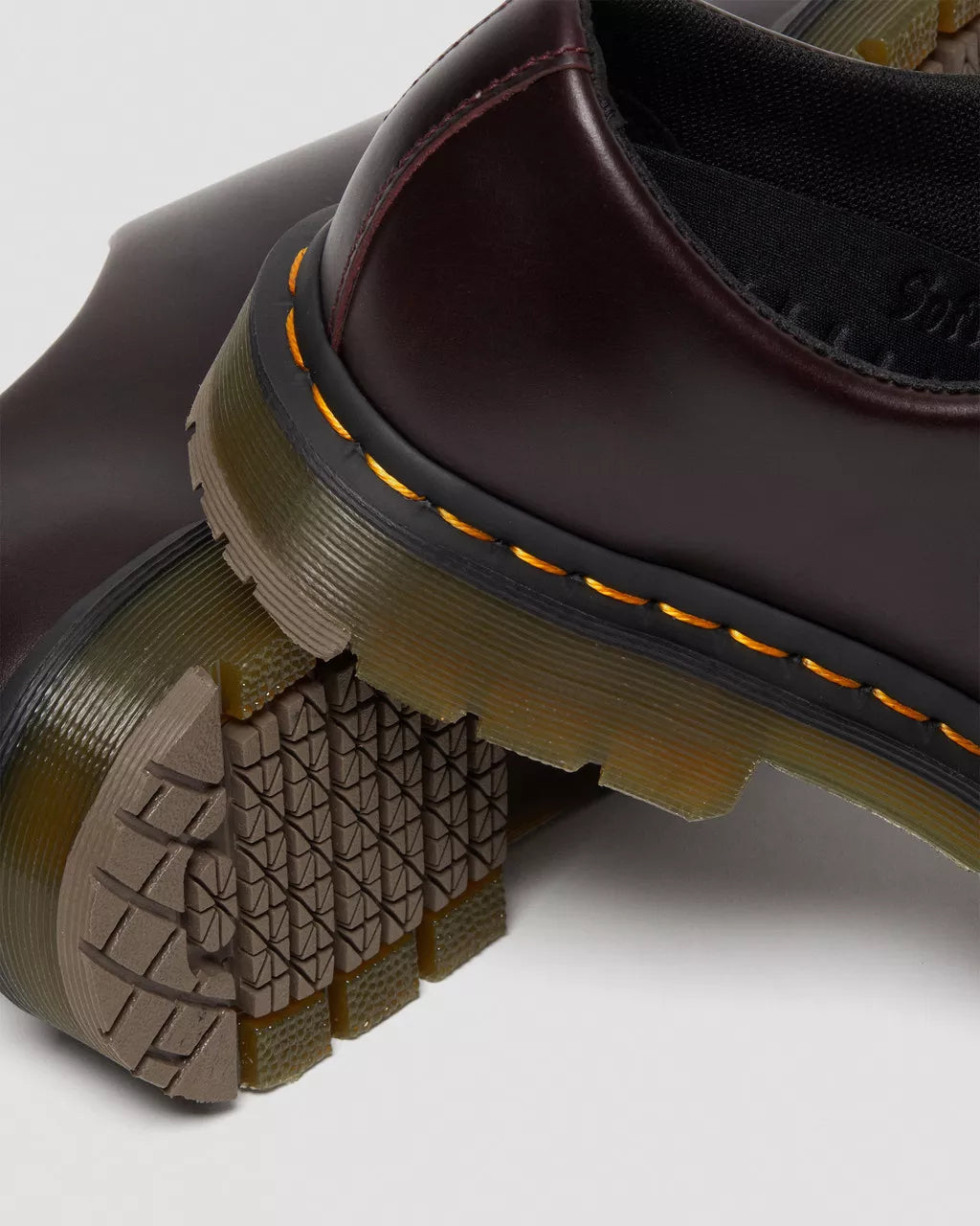 DR MARTENS Slip Resistant Leather Oxford Shoes in Oxblood