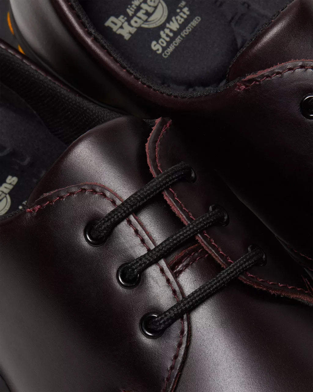 DR MARTENS Slip Resistant Leather Oxford Shoes in Oxblood