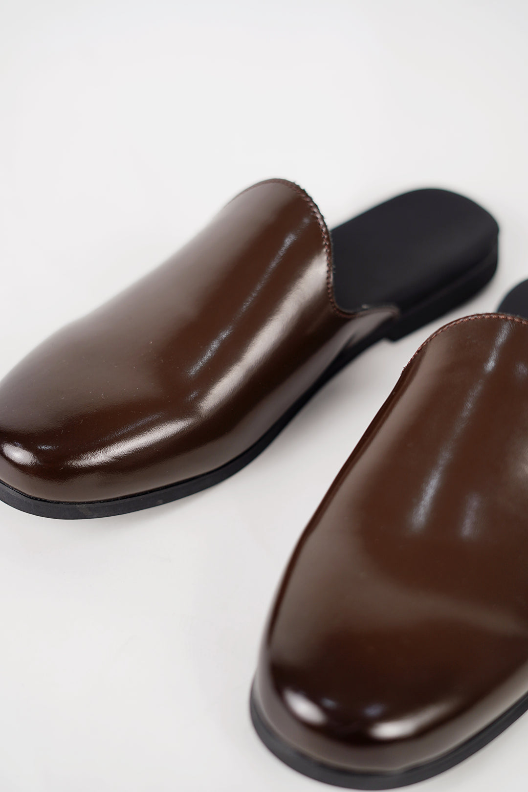 Garm Island Leather Mules in Brown