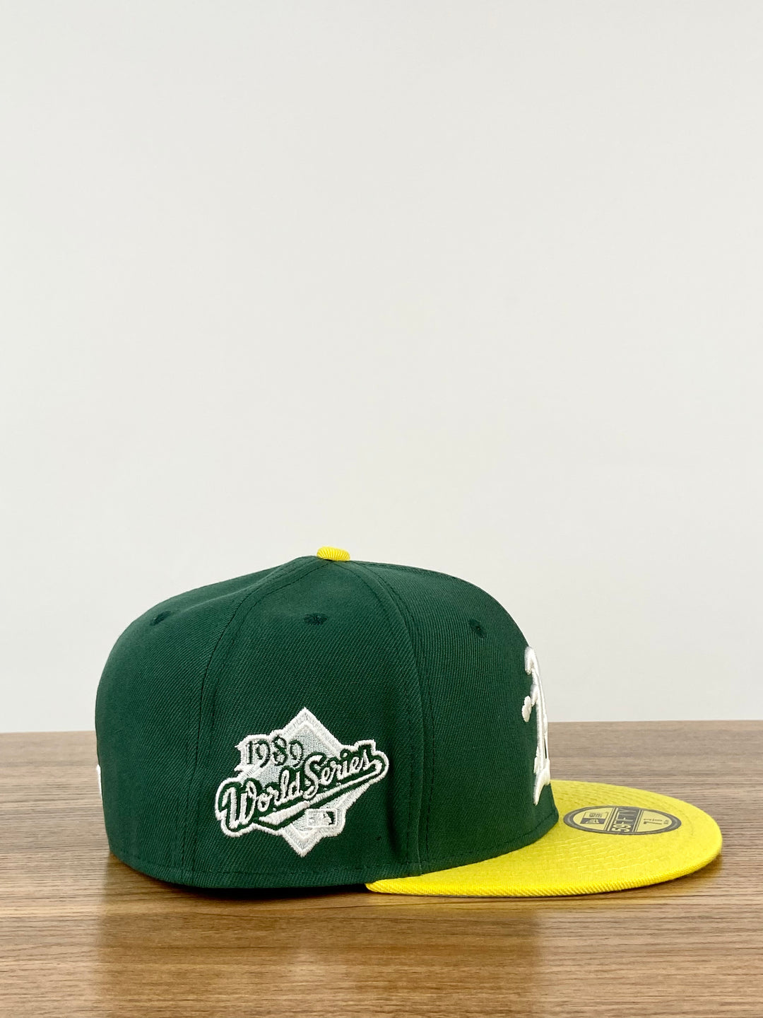 Oakland Athletics Letterman Fitted Snapbacks in dark green