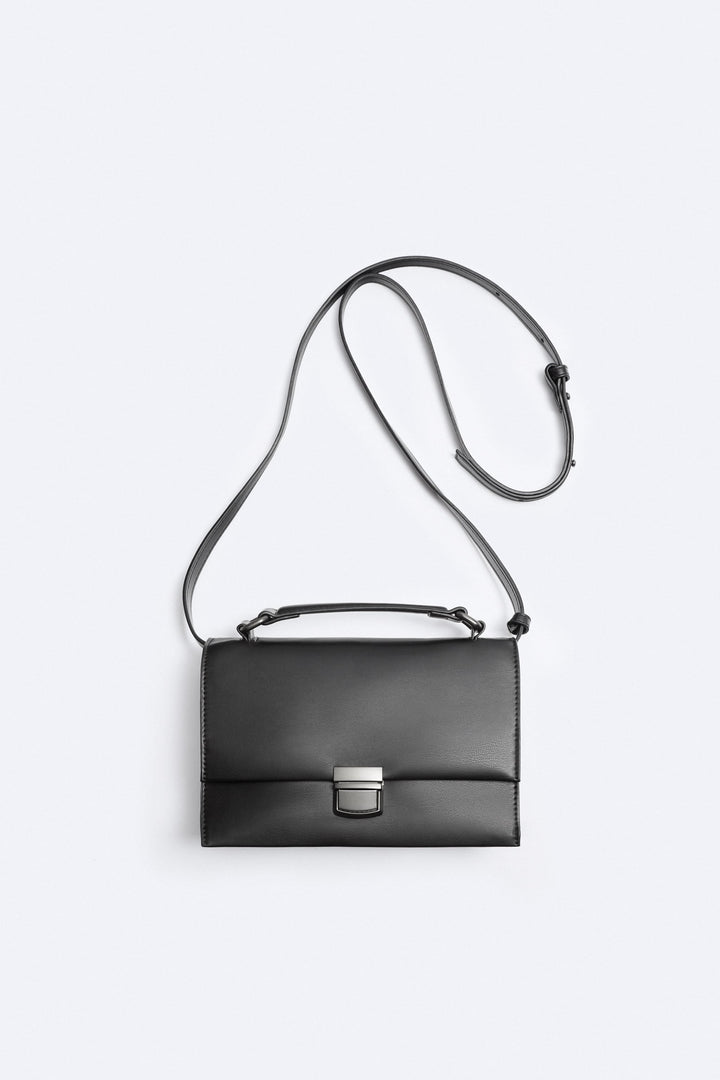 Zara cross body bag with metallic closure