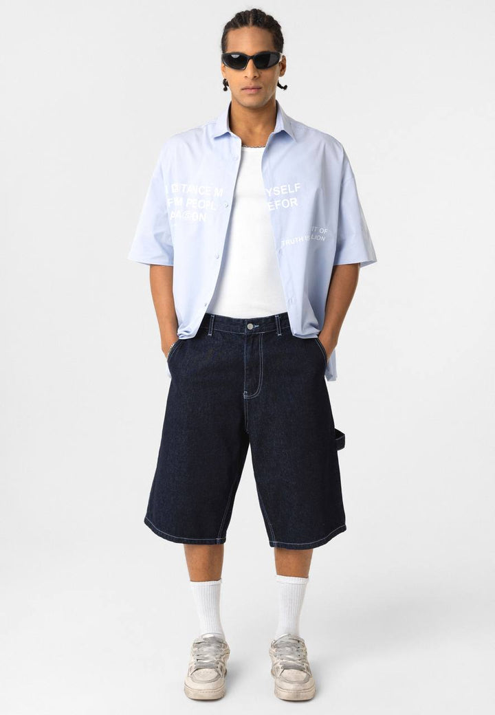 Essence of Life Oversized Shirt in Blue
