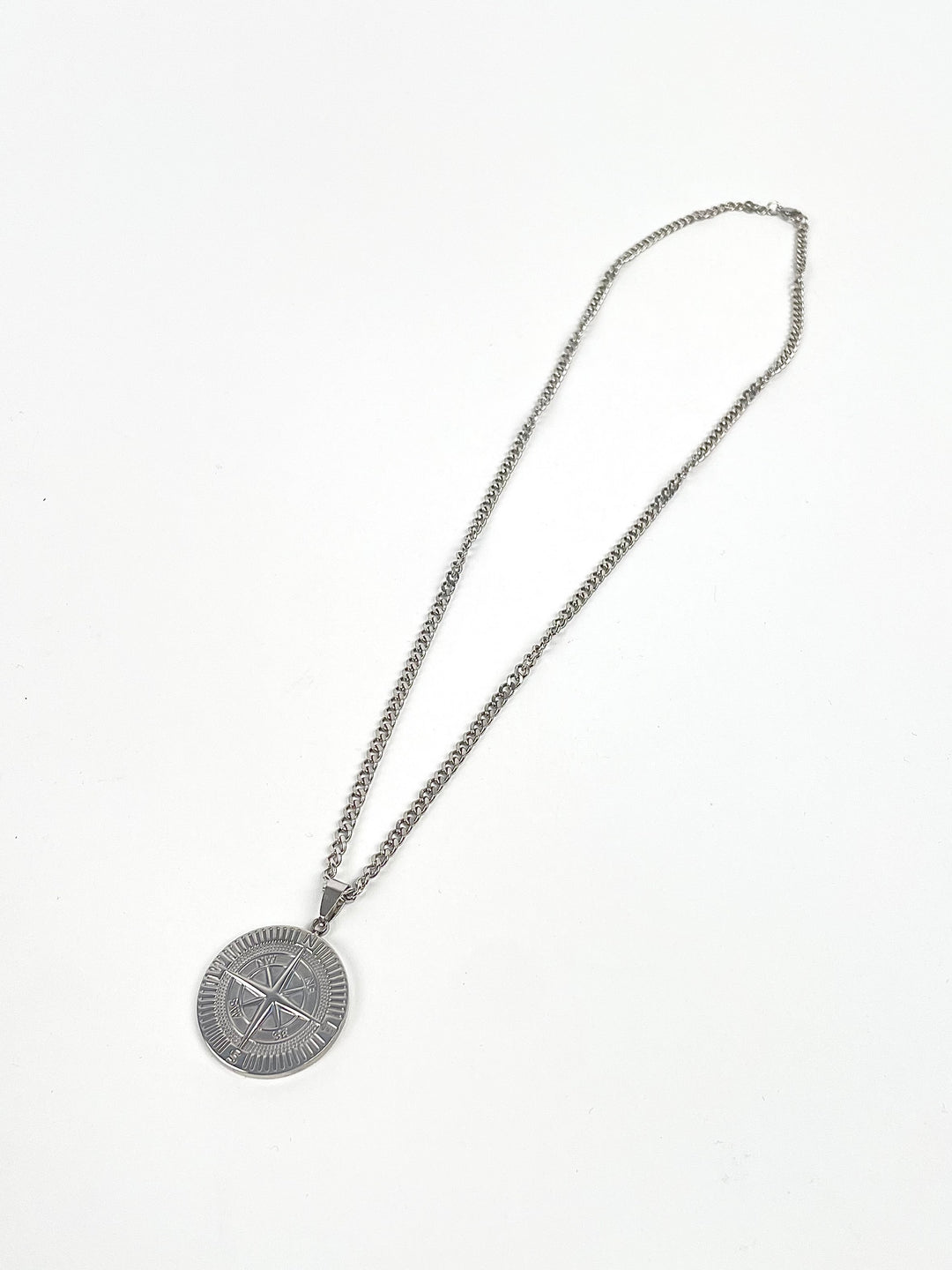 Garm Island Compass Necklace in Silver