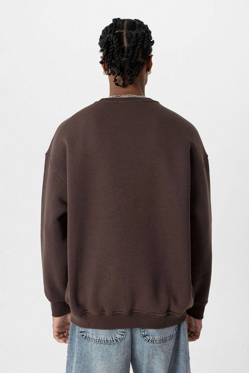 Vamos Premium Oversized Sweatshirt in Brown